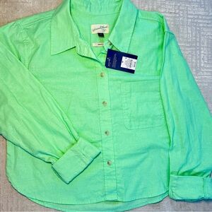 Universal Thread Green Blouse Long Sleeve Top